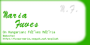 maria fuves business card